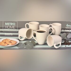 Metro Home Cream Coffee Mug Set - 6 Pack
Closed box (NEW)